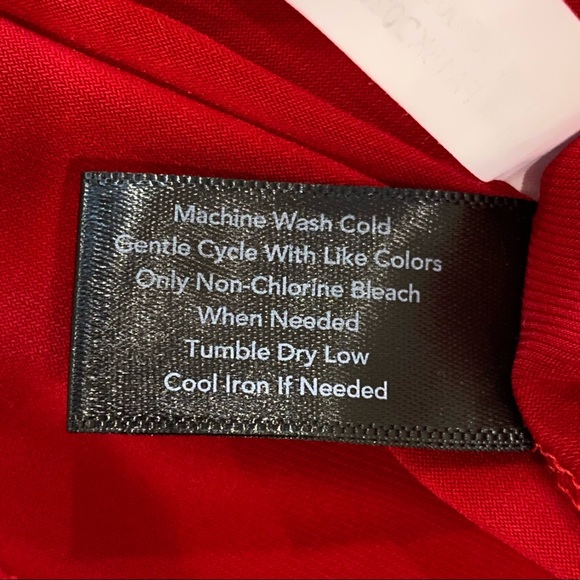 💃❤Boston Proper Red Long Sleeve V-Neck Dress❤💃 - Picture 10 of 10